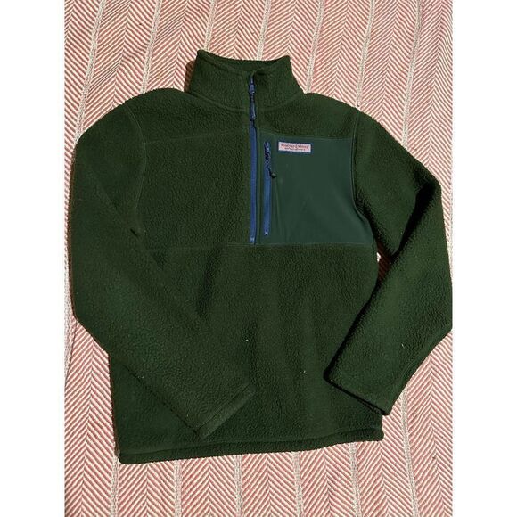 Vineyard Vines Size XS Sweater 1/4 Zip Pullover Green Women - Picture 1 of 4